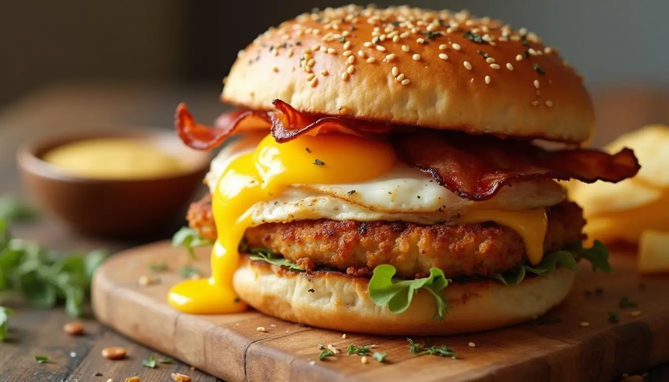 Chicken Breakfast Burger